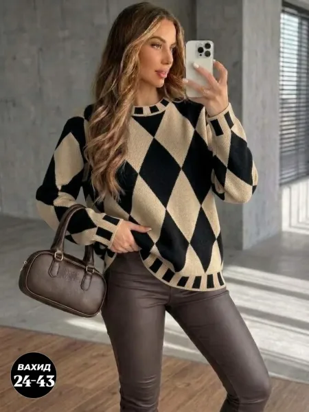 Свитер Oversize из турецкой вязки — фото 8
