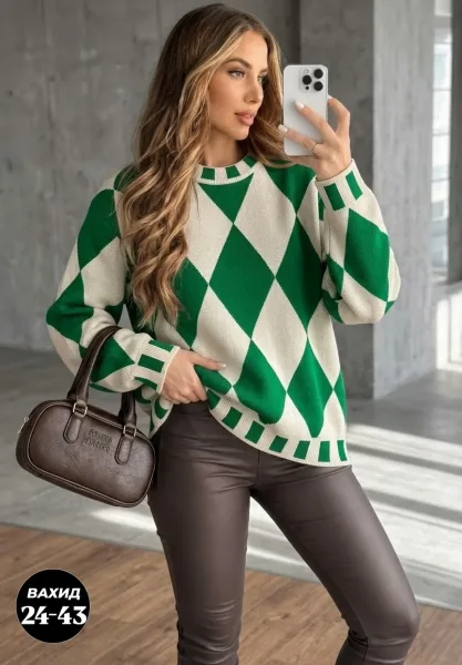 Свитер Oversize из турецкой вязки — фото 9