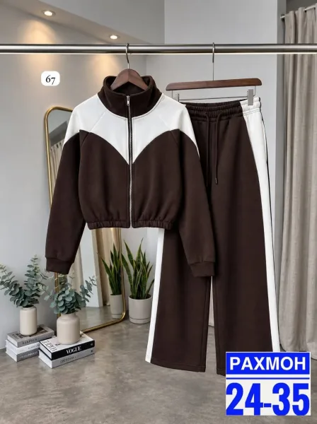 Стильный и уютный флисовый костюм — фото 1