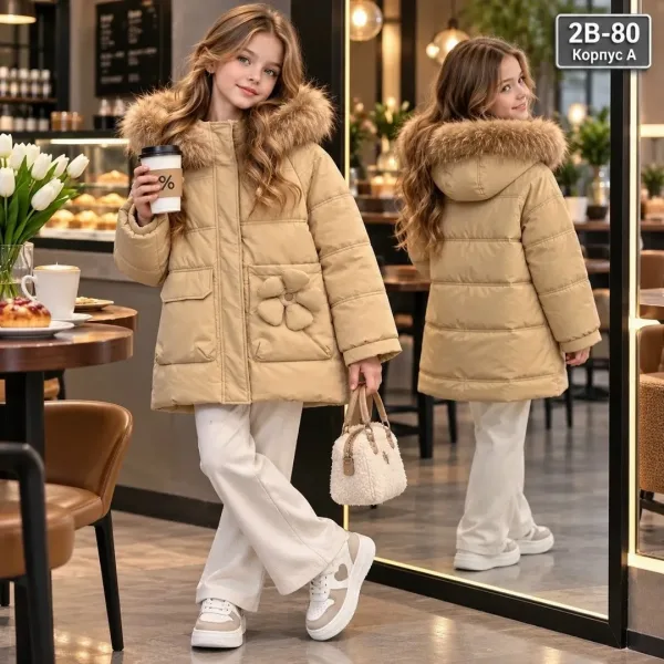 Утеплённая куртка из хлопка с подкладкой из флиса — фото 1