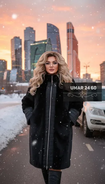 Шуба свободного кроя из плотной ткани с качественной фурнитурой — фото 4