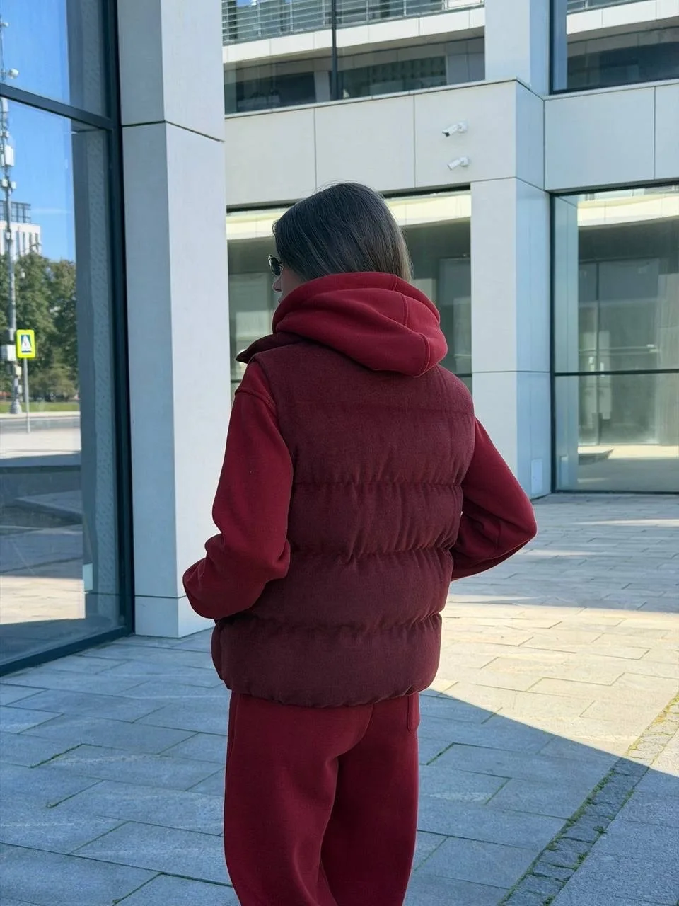 Костюм тройка с двухсторонним жилетом из хлопка на флисе хлопок, на флисе — фото 3