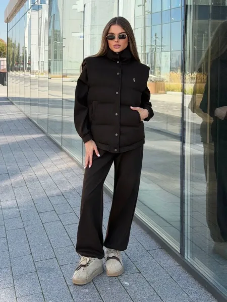 Костюм-тройка Yves Saint Laurent, хлопок на флисе хлопок, на флисе — фото 4