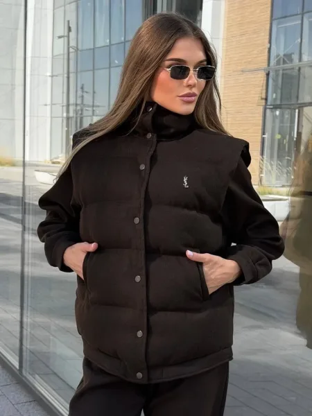Костюм-тройка Yves Saint Laurent, хлопок на флисе хлопок, на флисе — фото 12