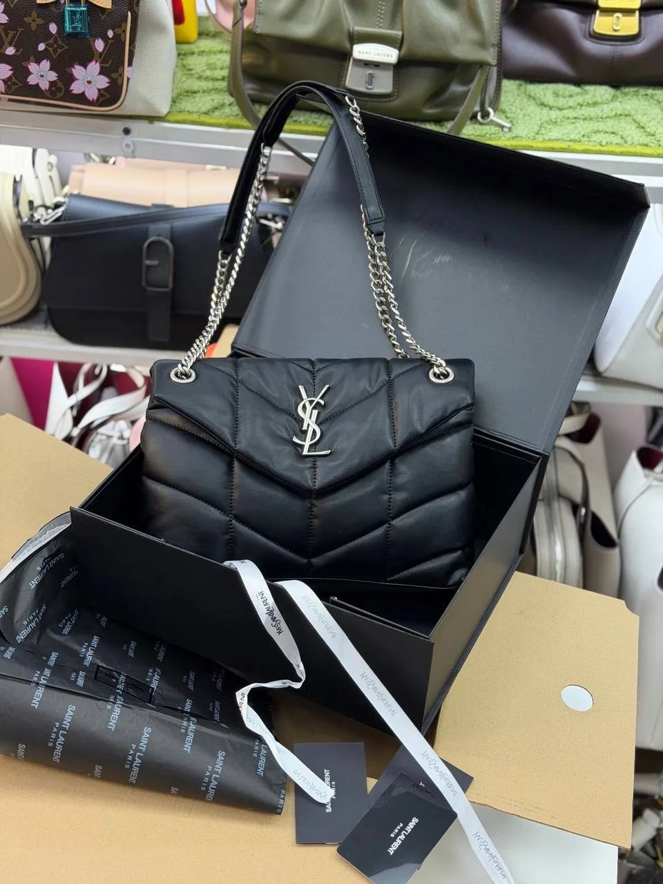 Сумка Saint Laurent натуральная кожа — фото 1