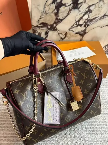 LOUISVUITTON сумка из канвы и натуральной кожи — фото 12
