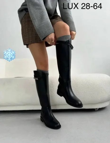 Женские сапоги Hermes из премиального материала — фото 6