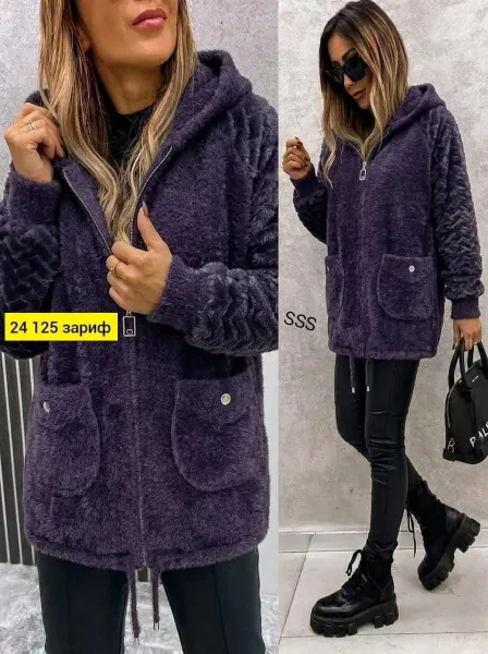 Кардиган альпака с капюшоном отличное качество — фото 4