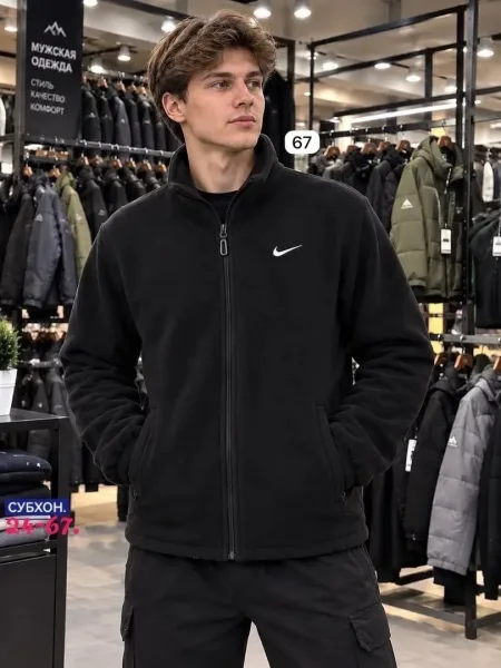 Флисовая куртка Nike с меховой подкладкой — фото 5
