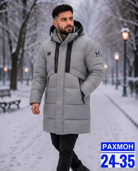Мужская зимняя куртка из холлофайбера — фото 5