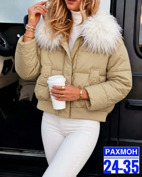 Куртка женская с мехом остеок вайтса — фото 2