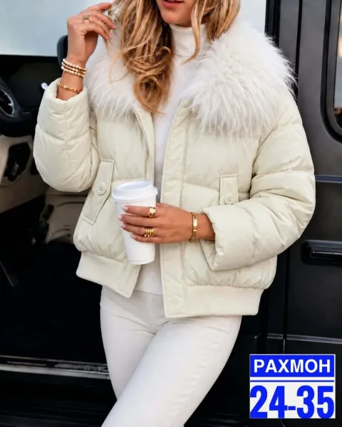 Куртка женская с мехом остеок вайтса — фото 4