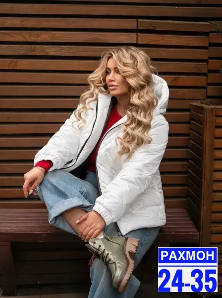 Женская куртка из синтепона чёрная — фото 1
