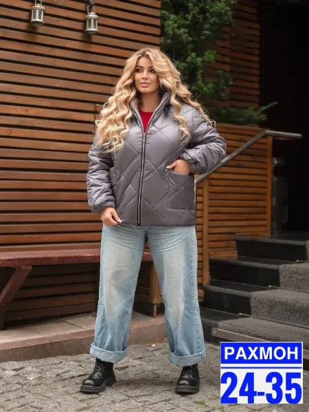 Женская куртка из синтепона чёрная — фото 11