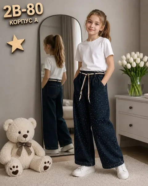 Джинсы из хлопка с начесом, подходят для повседневной носки — фото 7