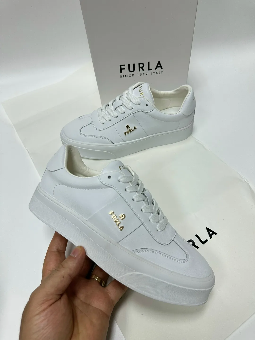 Кеды FURLA из натуральной кожи — фото 1