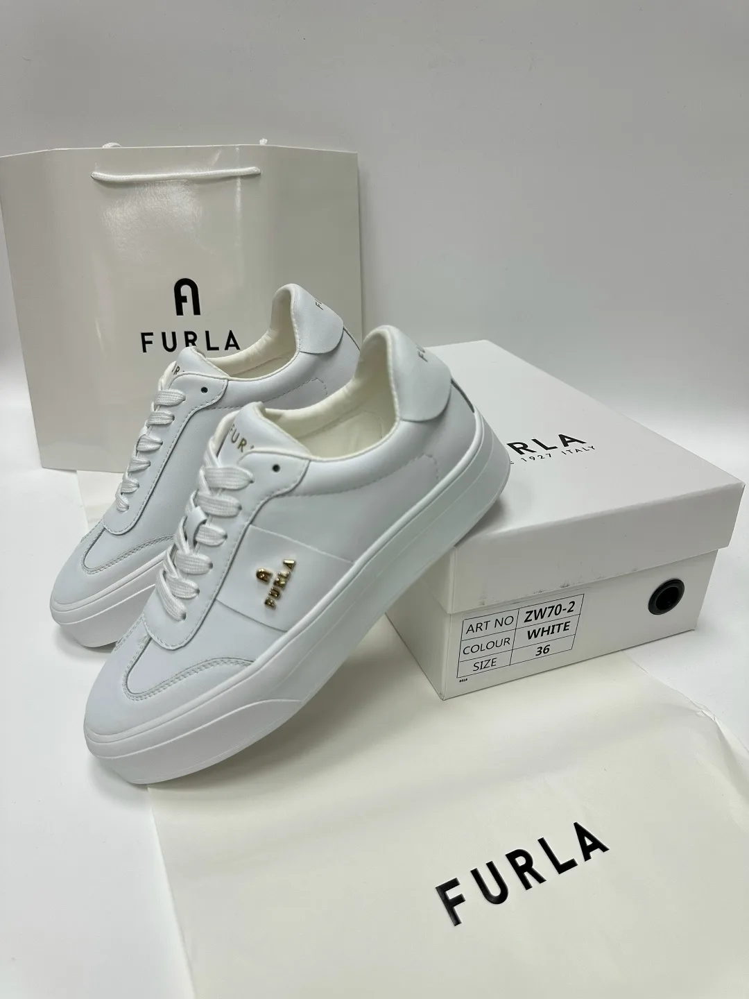 Кеды FURLA из натуральной кожи — фото 4