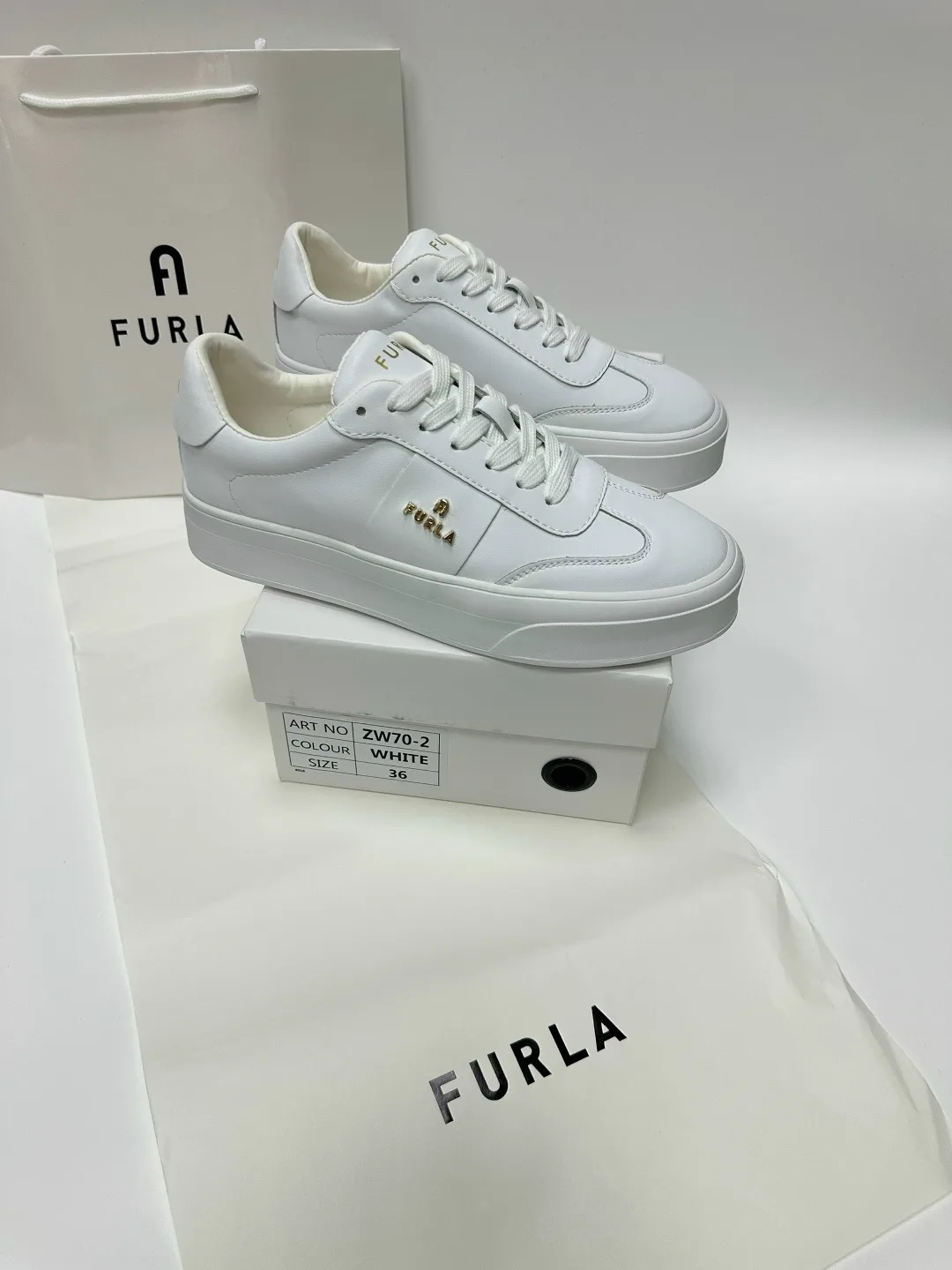 Кеды FURLA из натуральной кожи — фото 6