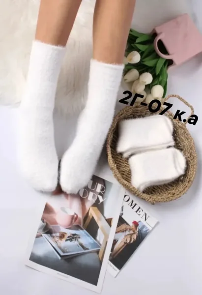 Носки термо женские из норки и кашемира — фото 1