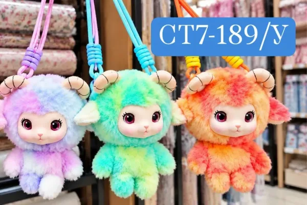 Игрушка Детская плюшевая сумочка Овечка через плечо — фото 9