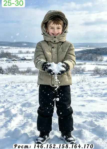 Костюм зимний из мембранной ткани с натуральным мехом и утеплителем — фото 2
