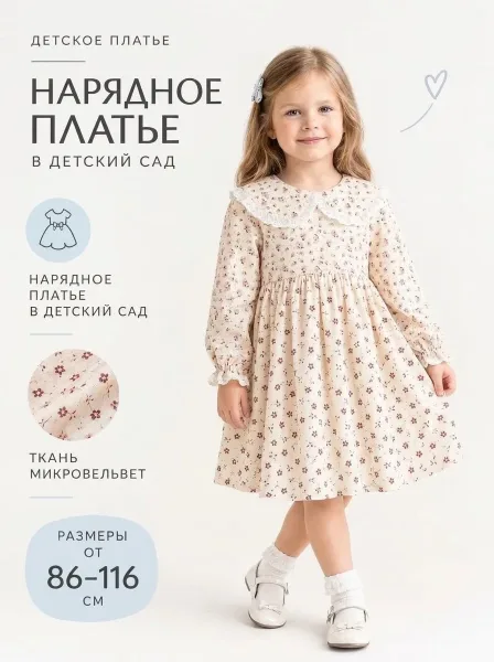 Платье осенне-весеннее для садика — фото 9