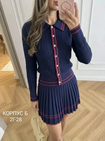 Костюм двойка из ткани кашемир — фото 11