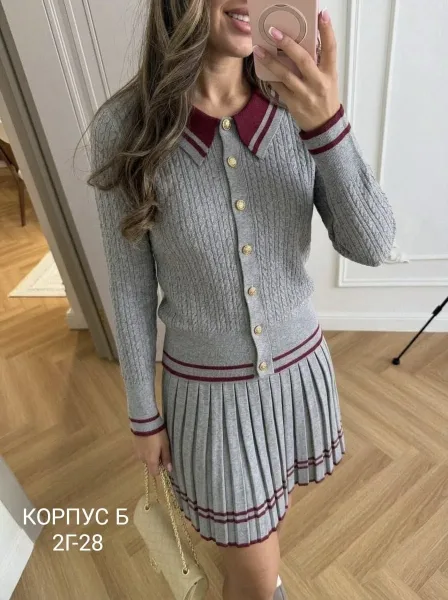 Костюм двойка из ткани кашемир — фото 16