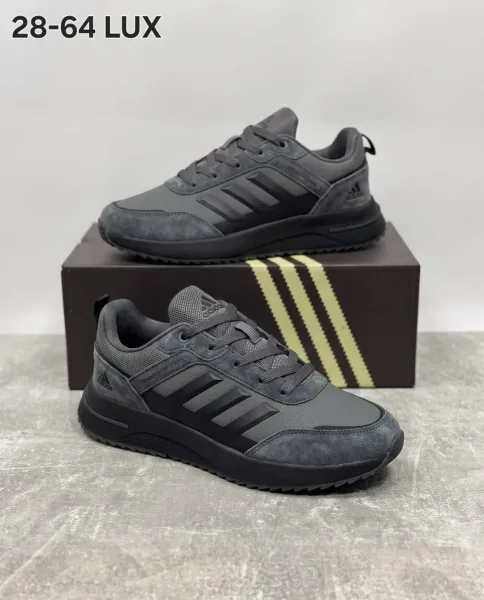 Кроссовки мужские Adidas из натуральной замши — фото 4
