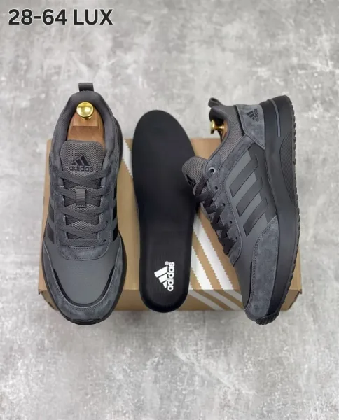 Кроссовки мужские Adidas из натуральной замши — фото 7