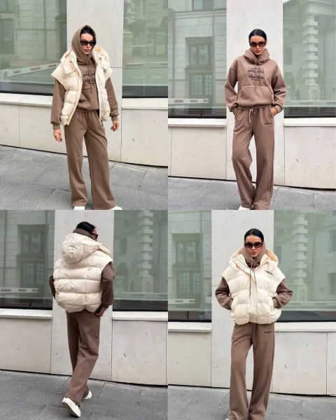 Костюм-тройка хлопок на флисе хлопок, на флисе — фото 6