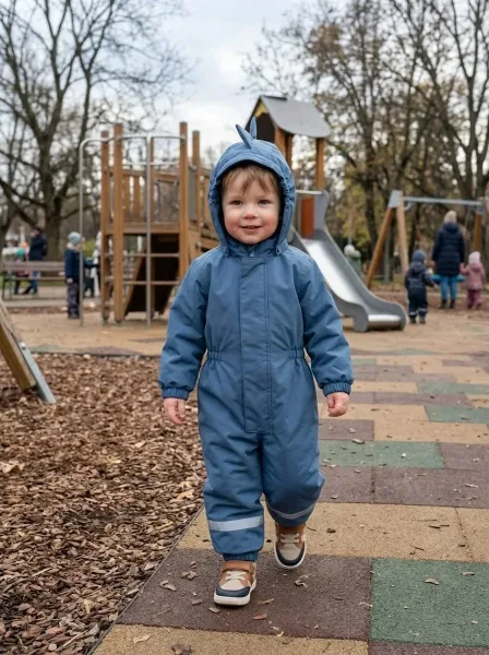 Детский комбинезон осенний от Misha Lasiele Синий — фото 7