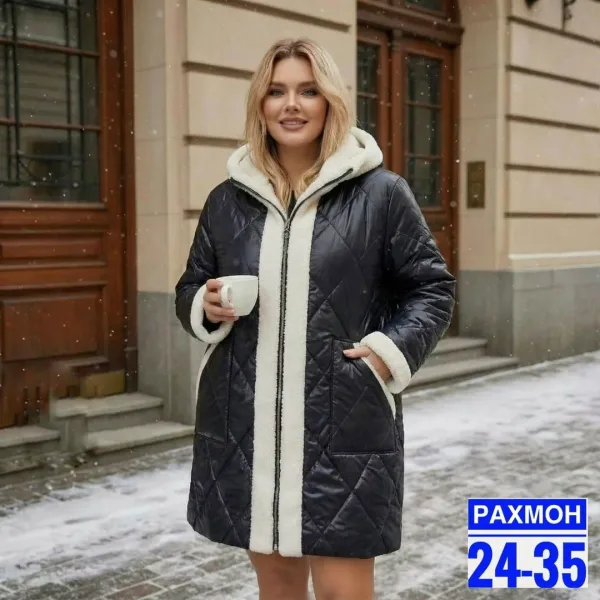 Женские зимние куртки синтипон Барашка — фото 1