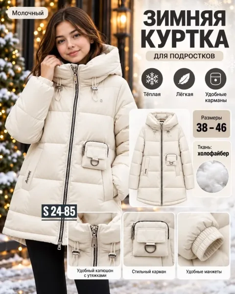 Зимняя куртка для подростков — фото 7