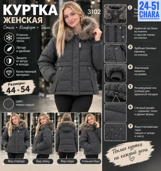 Стильная, тёплая и удобная куртка на каждый день — фото 1