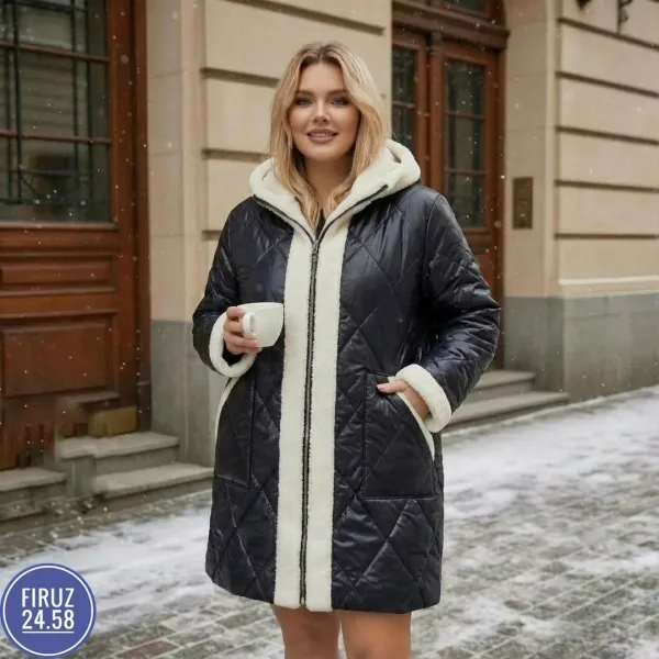 Женская зимняя куртка синтипон Барашка — фото 4