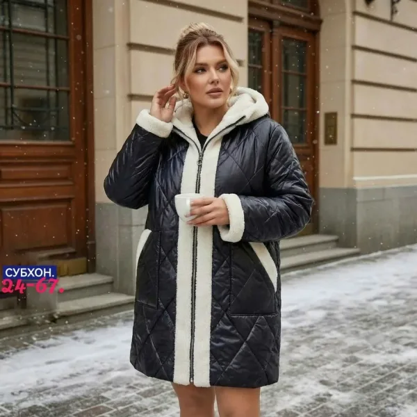 Женская зимняя куртка синтипон Барашка — фото 1