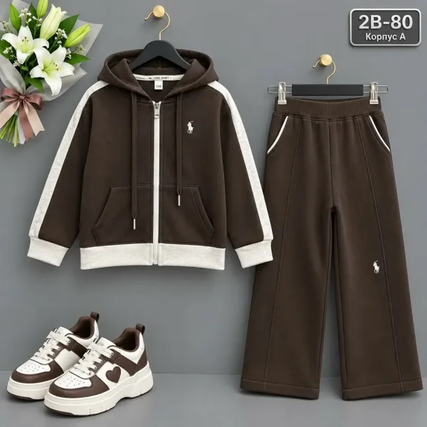Костюм из хлопка с начесом, подходит для повседневной носки — фото 6