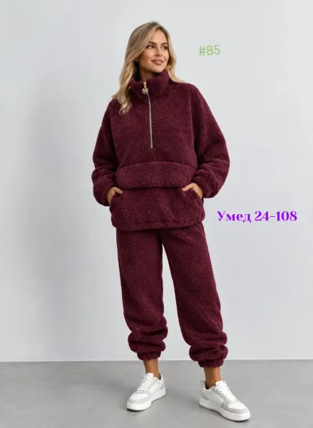 Мягкий, тёплый и невероятно уютный костюм Oversize идеальный вариант для прохладной осени и зимы Чёрный — фото 3
