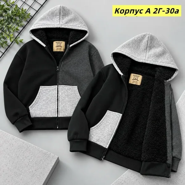Толстовка с мехом из качественного трикотажа — фото 2
