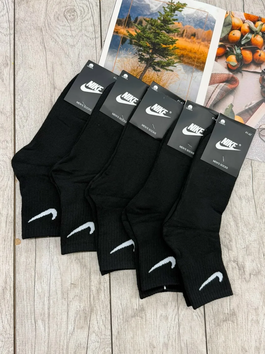 Тёплые махровые носки мужские бренда Nike — фото 2