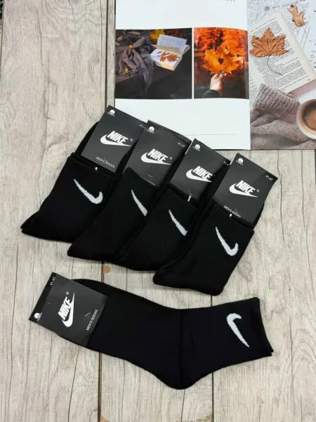 Тёплые махровые носки мужские бренда Nike — фото 4