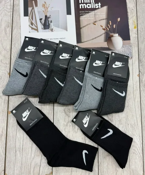 Тёплые махровые носки мужские бренда Nike — фото 1