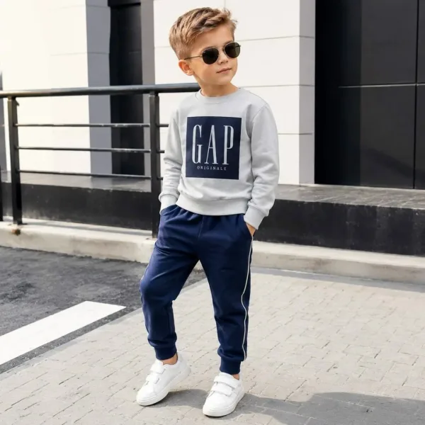 Костюм детский двухнитка Серый — фото 1