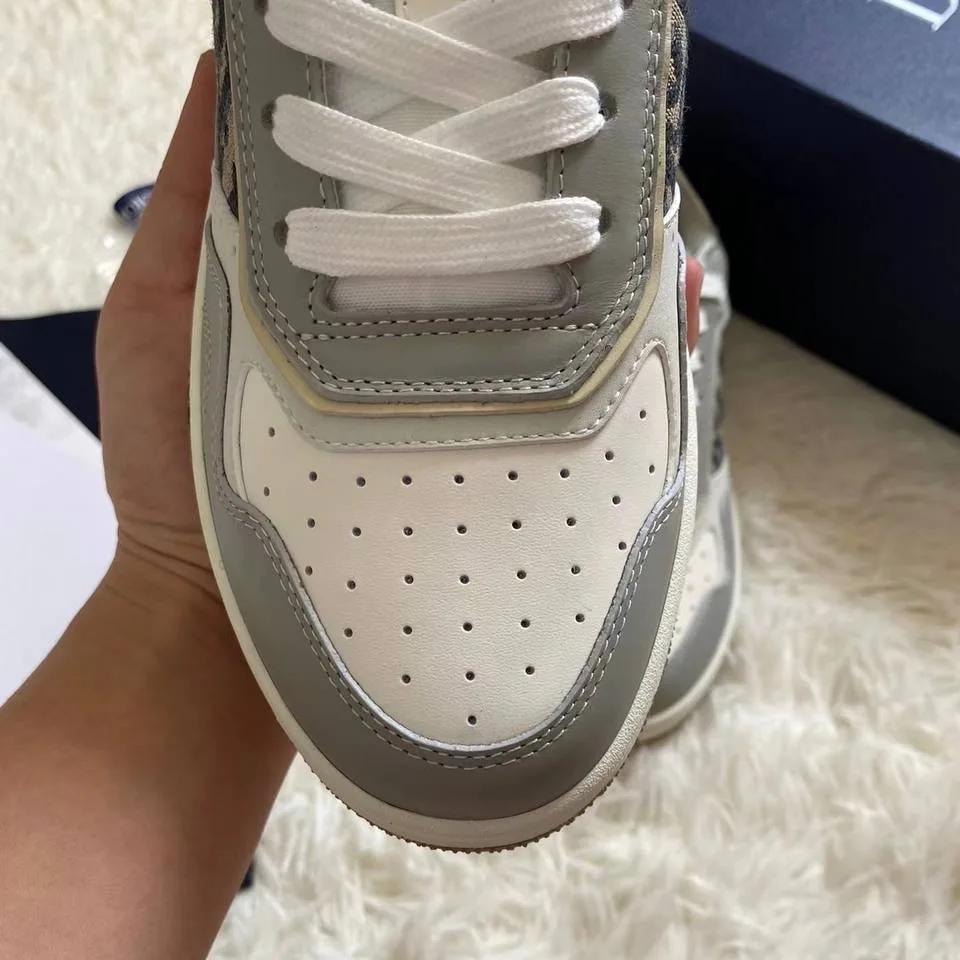 Dior B27 Oblique — мужские кроссовки серо-белые — фото 3