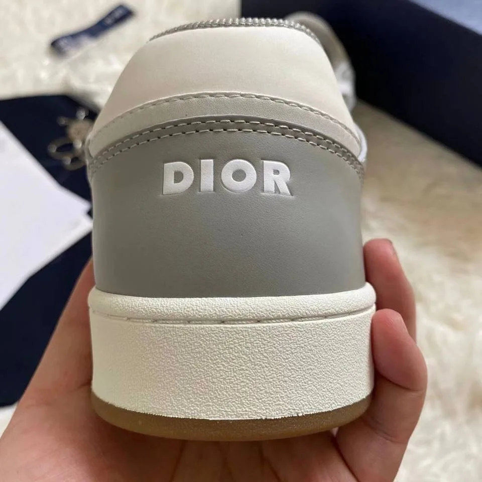 Dior B27 Oblique — мужские кроссовки серо-белые — фото 6