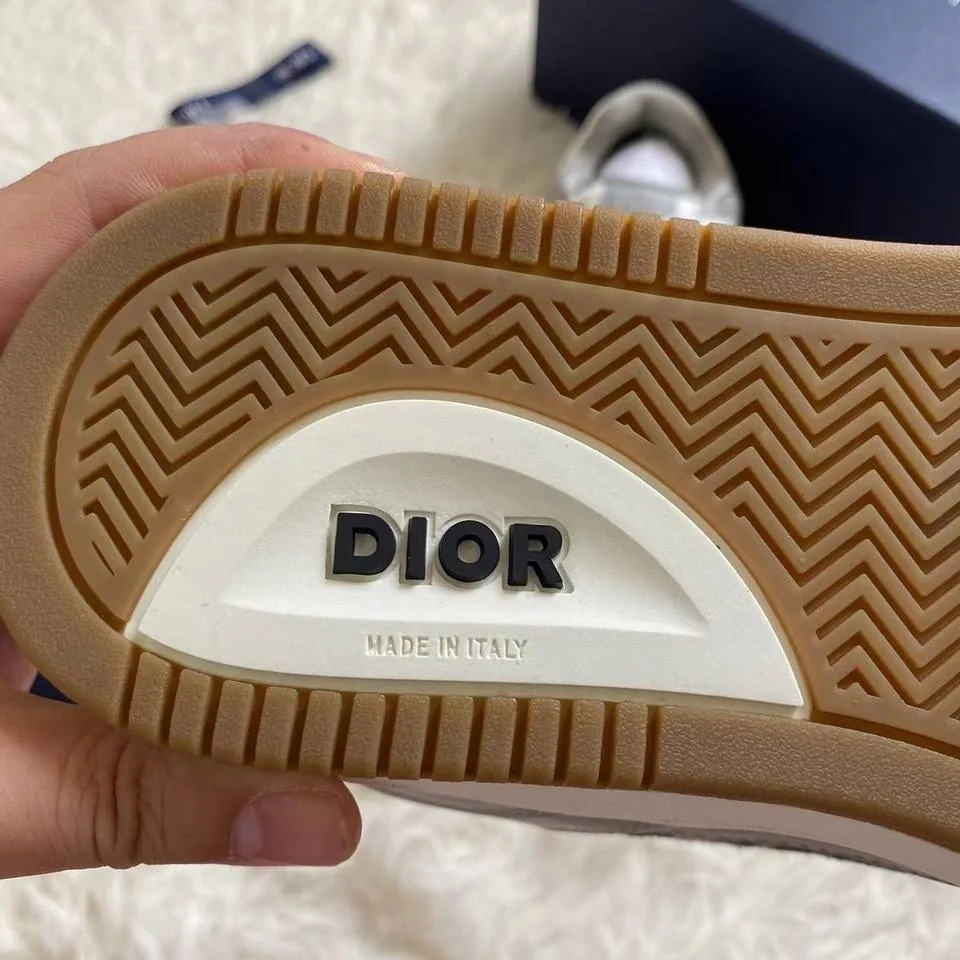 Dior B27 Oblique — мужские кроссовки серо-белые — фото 8