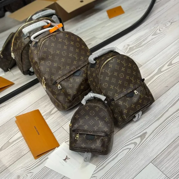 Рюкзак LV, натуральная кожа + канва ЛЮКС — фото 4