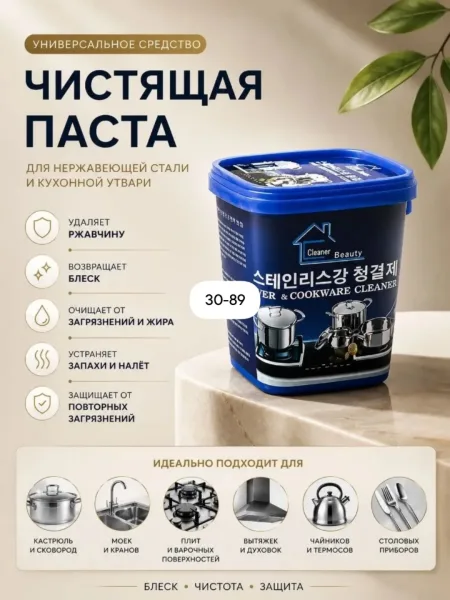 Универсальное чистящее средство подходит для посуды, плиты, духовки, вытяжки, казана, мангала, стальных и хромированных — фото 9