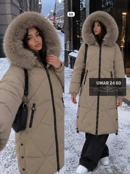 Тёплая куртка с мягким мехом для уюта и стиля — фото 1